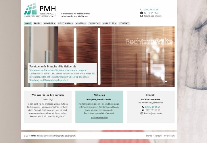 Webdesign für Anwälte 1 - PMH