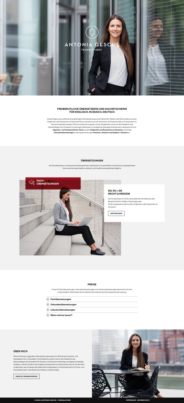 Webdesign Referenz: AG Translations - Desktop Screenshot