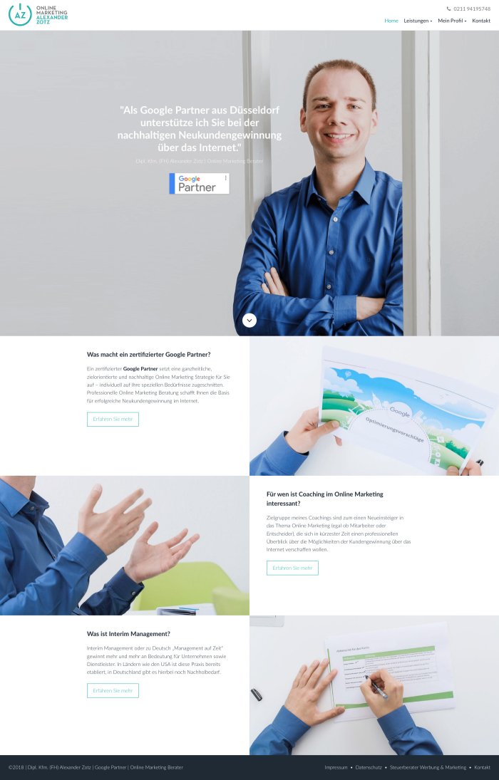 Webdesign Desktop 1 - Alexander Zotz