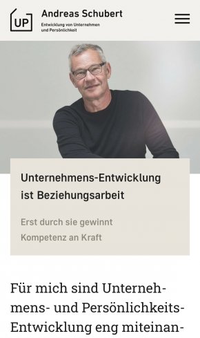 Webdesign Referenz: Andreas Schubert - Mobile Screenshot