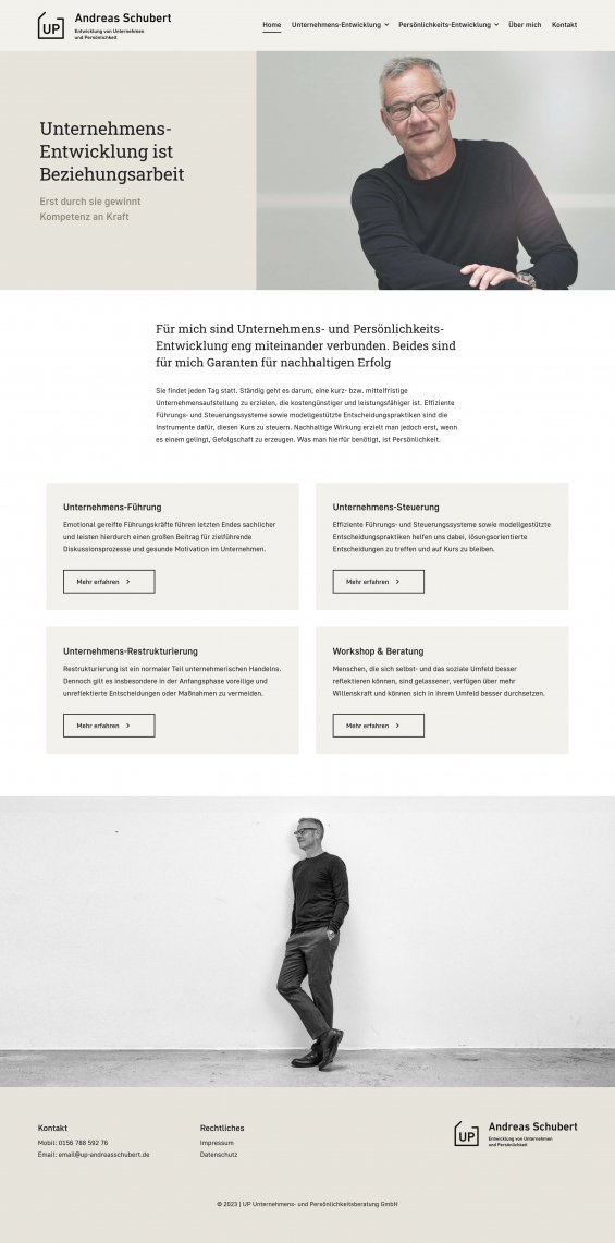 Webdesign Referenz: Andreas Schubert - Desktop Screenshot