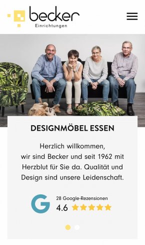 Webdesign Referenz: Becker Einrichtungen - Mobile Screenshot