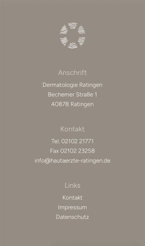 Webdesign Referenz: Dermatologie Ratingen - Mobile Screenshot