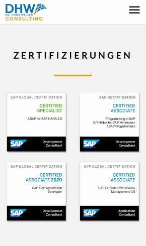 Responsive Webdesign - DHW Consulting Düsseldorf