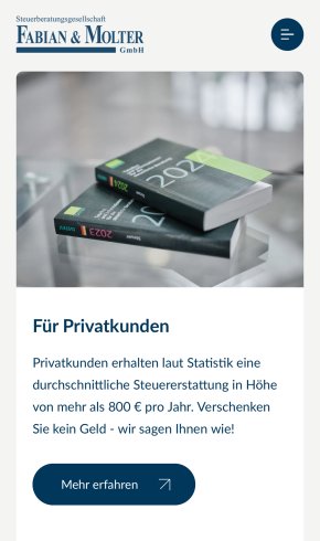 Webdesign Referenz: Fabian & Molter GmbH - Mobile Screenshot