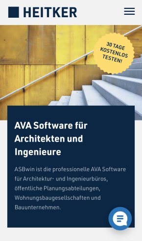 Webdesign Referenz: Heitker GmbH - Mobile Screenshot