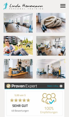 Webdesign Referenz: Linda Hönemann - Mobile Screenshot 2