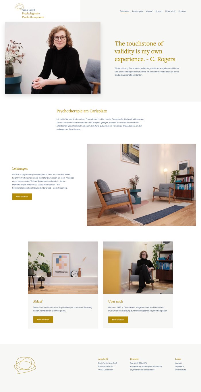 Desktop Webdesign - Nina Groß