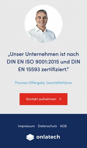 Webdesign Referenz: Onlatech GmbH & Co. KG - Mobile Screenshot