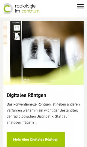 Webdesign Referenz: Radiologie im Centrum - Mobile Screenshot