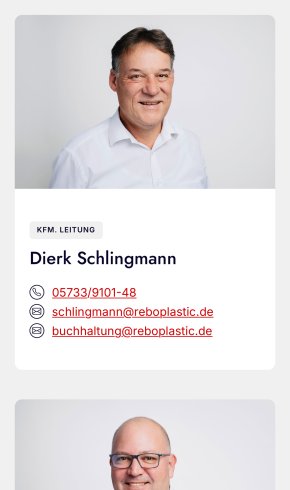 Webdesign Referenz: Reboplastic GmbH - Mobile Screenshot