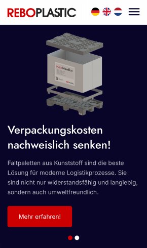 Webdesign Referenz: Reboplastic GmbH - Mobile Screenshot