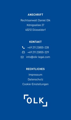 Webdesign Referenz: Rechtsanwalt Daniel Olk - Mobile Screenshot