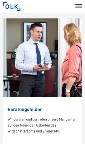 Webdesign Referenz: Rechtsanwalt Daniel Olk - Mobile Screenshot