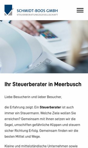 Webdesign Referenz: Schmidt Boos GmbH - Mobile Screenshot