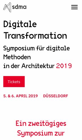 Webdesign Referenz: SDMA - Mobile Screenshot