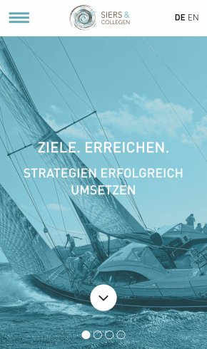 Webdesign Referenz: Siers & Collegen - Mobile Screenshot