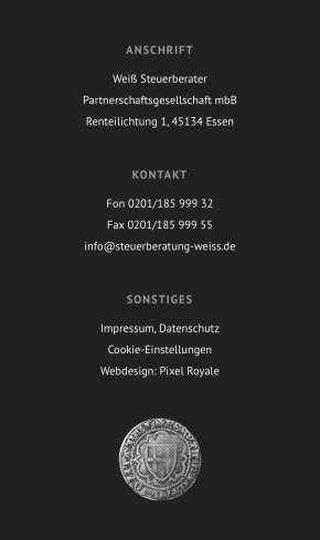 Webdesign Referenz: Weiß Steuerberater - Mobile Screenshot 3