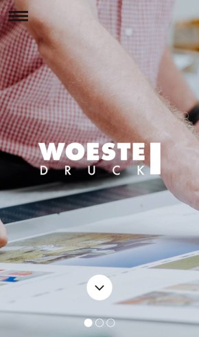 Webdesign Referenz: Woeste Druck + Verlag - Mobile Screenshot